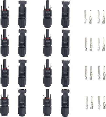 8 Pairs/16 PCS Solar Connectors, IP67 Waterproof 1000V 30A Male & Female Solar Panel Cable Connectors (12AWG-10AWG) in Saudi Arabia