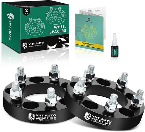 YHTAUTO 5x114.3 Wheel Spacers 2 Inch Fits Explorer, Mustang, Ranger, Grand Cherokee, Wrangler, Liberty, TJ YJ XJ MJ KJ KK ZJ, 5x4.5 5 Lug Wheel Spacers for Truck w/ 1/2"-20 Studs, 82.5mm Hub Bore in Saudi Arabia