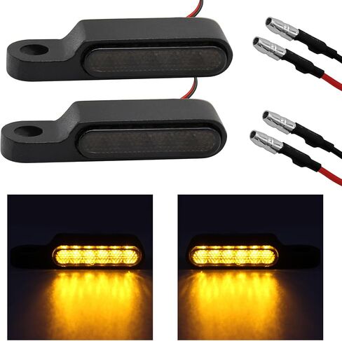 2Pcs Handlebar LED Turn Signal Light Replacement for Harley Dyna Sportster 883 Road King Electra Glide Softail Fat Bob in Saudi Arabia