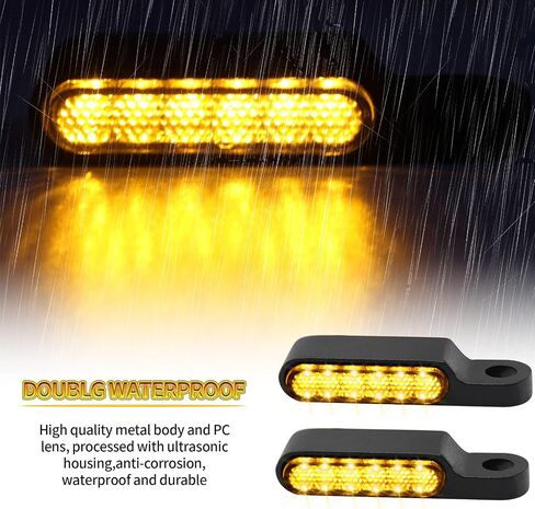 2Pcs Handlebar LED Turn Signal Light Replacement for Harley Dyna Sportster 883 Road King Electra Glide Softail Fat Bob in Saudi Arabia