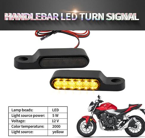 2Pcs Handlebar LED Turn Signal Light Replacement for Harley Dyna Sportster 883 Road King Electra Glide Softail Fat Bob in Saudi Arabia