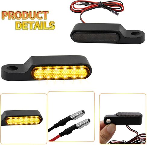 2Pcs Handlebar LED Turn Signal Light Replacement for Harley Dyna Sportster 883 Road King Electra Glide Softail Fat Bob in Saudi Arabia