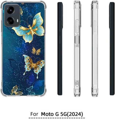 for Moto G 5G 2024 Case, Slim Flexible TPU for Girls Women Airbag Bumper Shock Absorption Rubber Soft Silicone Cover for Motorola Moto G 5G 2024 (Big Flower) in Kuwait