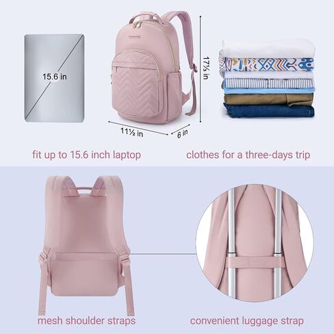 LIGHT FLIGHT Laptop Backpack Women Travel Backpacks for 17.3 Inch Computer, Backpack for Work Travel College, Large Black in Saudi Arabia