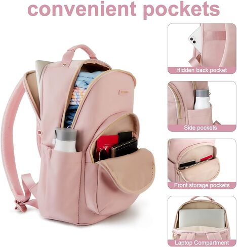 LIGHT FLIGHT Laptop Backpack Women Travel Backpacks for 17.3 Inch Computer, Backpack for Work Travel College, Large Black in Saudi Arabia