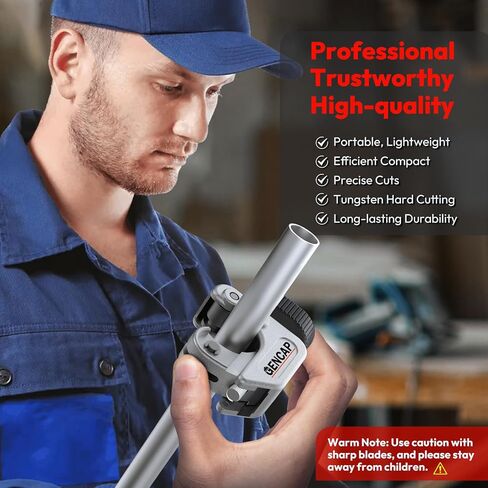 40617 قاطع أنابيب، 101 قاطع أنابيب أرباع مغلقة مع نطاق قطع 1/4"-1-1/8"، قاطع أنابيب النحاس/الألومنيوم/النحاس/PVC لأنظمة التدفئة والتهوية وتكييف الهواء، والتوسيع، وقطع الأنابيب بشفرة تنجستن احتياطية in Kuwait