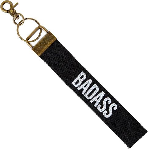 Keychain by Heartfelt - Key Rings - Canvas Wristlet Strap Lanyard Key Chain, 8.75-Inch, Hey Boo in Saudi Arabia