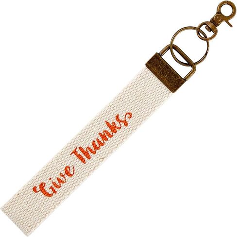 Keychain by Heartfelt - Key Rings - Canvas Wristlet Strap Lanyard Key Chain, 8.75-Inch, Hey Boo in Saudi Arabia