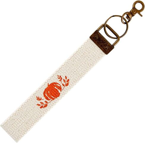 Keychain by Heartfelt - Key Rings - Canvas Wristlet Strap Lanyard Key Chain, 8.75-Inch, Hey Boo in Saudi Arabia