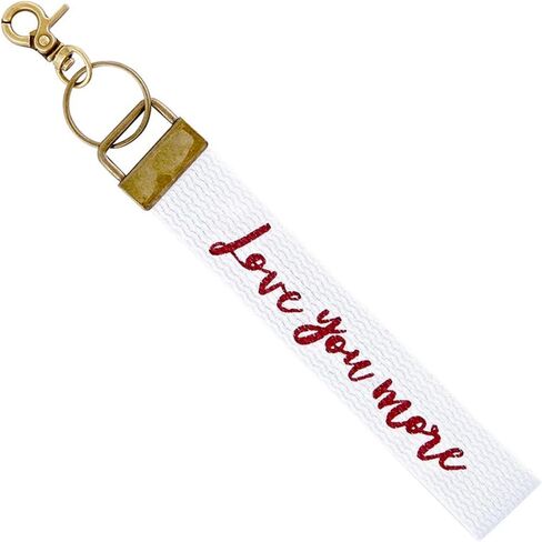 Keychain by Heartfelt - Key Rings - Canvas Wristlet Strap Lanyard Key Chain, 8.75-Inch, Hey Boo in Saudi Arabia