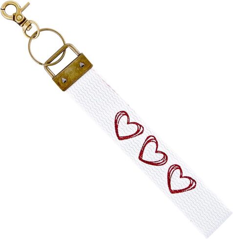 Keychain by Heartfelt - Key Rings - Canvas Wristlet Strap Lanyard Key Chain, 8.75-Inch, Hey Boo in Saudi Arabia