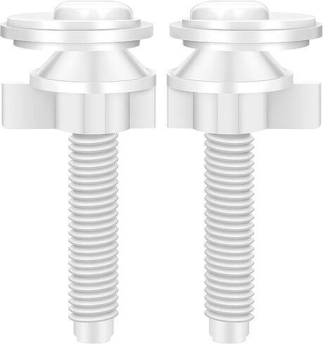 Toilet Seat Screws Universal Replacement Plastic Toilet Seat Hinge Bolt Screws with Nuts and Washers for Top Mount Toilet Seat Hinges (2 Pcs) in Saudi Arabia