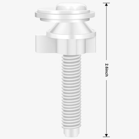 Toilet Seat Screws Universal Replacement Plastic Toilet Seat Hinge Bolt Screws with Nuts and Washers for Top Mount Toilet Seat Hinges (2 Pcs) in Saudi Arabia