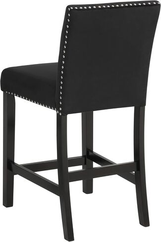 NicBex Dining Table for 4 Kitchen Table and Chairs 5Pc Round Counter Height Dining Table Set with Faux Marble Upholstered for Dining Room and Restaurant, Wooden, Black in Saudi Arabia