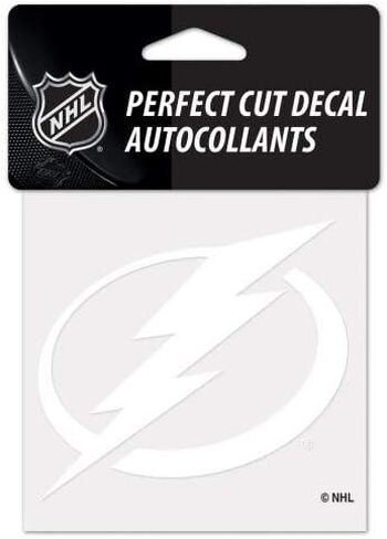 Wincraft NHL Tampa Bay Lightning 4x4 Perfect Cut White Decal, One Size, Team Color in Saudi Arabia