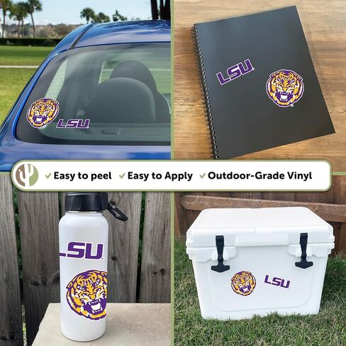 Desert Cactus LSU Louisiana State University Sticker Vinyl Decal Laptop Water Bottle Car Scrapbook (4 Inch Set VB) in Saudi Arabia
