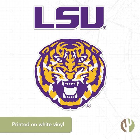 Desert Cactus LSU Louisiana State University Sticker Vinyl Decal Laptop Water Bottle Car Scrapbook (4 Inch Set VB) in Saudi Arabia