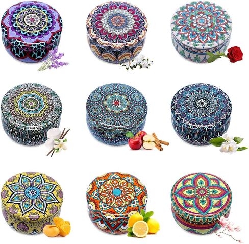 9 Pack Scented Candles Soy Candles for Home, 2.2oz Long Burn Time Aromatherapy Soy Wax Jar Candle Home Decorative Fragrance Candles Gift Set for Women Mothers Day Valentine's Day Decor Candles in Saudi Arabia