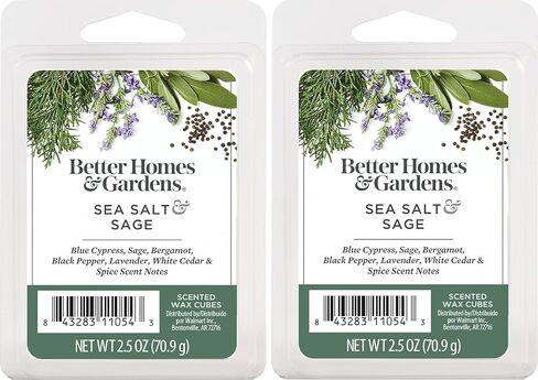 Better Homes and Gardens Scented Wax Cubes 2.5oz 2-Pack (Sea Salted Sage), BHS128082080091 in Saudi Arabia