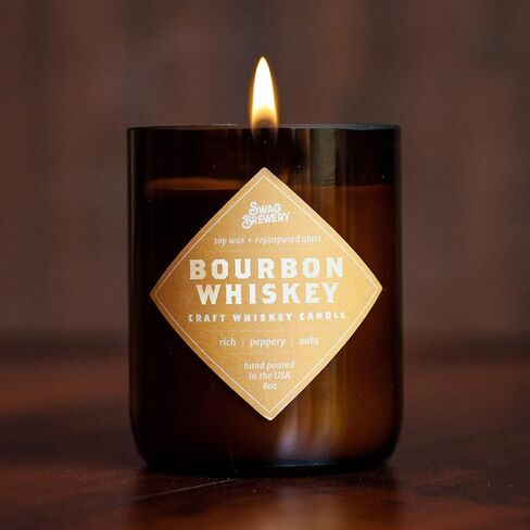 Bourbon Whiskey Brew Candle - Whiskey Gift, Guy Gift, Father's Day Gift - Scotch, Bourbon, Whisky, Man Cave Beer Bottle CandleMADE in USA… in Saudi Arabia