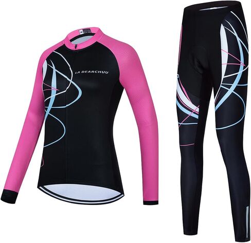 Women's Long Sleeve Cycling Jersey Set Breathable Biking Clothes with 3D Padded Pants in Saudi Arabia