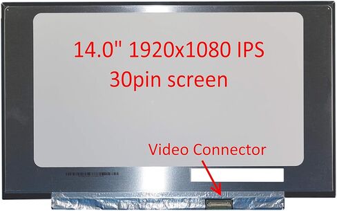 شاشة بديلة LCD جديدة FHD 1920x1080 (بدون لمس) 14.0 بوصة IPS 30 Pin Matte لجهاز Lenovo ThinkPad T490S/T495S لأجهزة الكمبيوتر المحمول/العرض/الشاشة/تطبيق LCD in Saudi Arabia