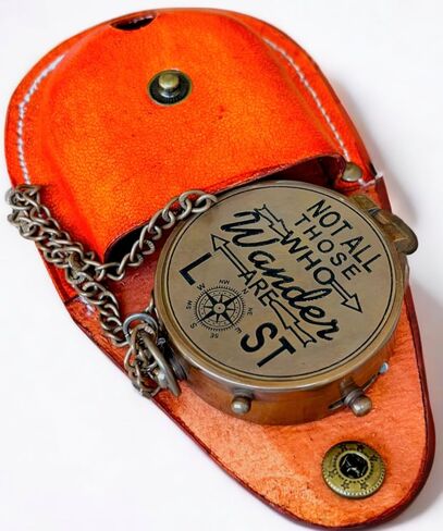 Not All Those Who Wander Are Lost Brass Nautical Antiqe Compaas Go Confidantly Thoreau.Quote Compaas So You Can Brass Campass Star Nauticals 2 X 2 X 0.90 Inches in Saudi Arabia