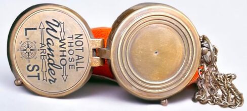 Not All Those Who Wander Are Lost Brass Nautical Antiqe Compaas Go Confidantly Thoreau.Quote Compaas So You Can Brass Campass Star Nauticals 2 X 2 X 0.90 Inches in Saudi Arabia