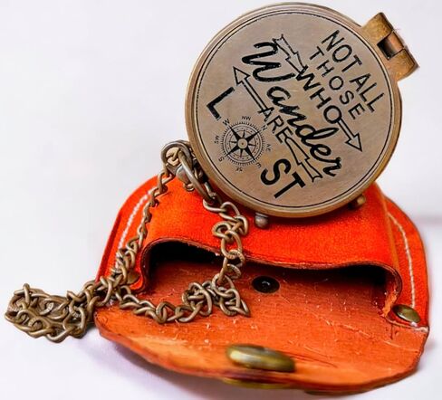 Not All Those Who Wander Are Lost Brass Nautical Antiqe Compaas Go Confidantly Thoreau.Quote Compaas So You Can Brass Campass Star Nauticals 2 X 2 X 0.90 Inches in Saudi Arabia