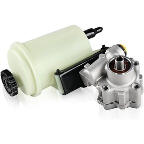 Power Steering Pump with Reservoir Compatible with Dodge Ram 2500 3500 5.7L 5.9L 6.7L - 2003 2004 2005 2006 2007 2008 2009, and 2008 Dodge Ram 1500 4500 5500, Replacement for 96-1008R