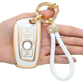 for BMW Key fob Cover,Compatible with BMW 2 5 6 7 Series X1 X2 X3 X5 X6 Smart Key Premium Soft TPU Anti-dust Full Protection