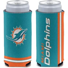 WinCraft NFL Miami Dolphins Slim Can Cooler, Team Colors, One Size