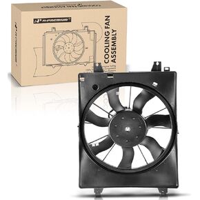 A-Premium Right A/C Condenser Fan Assembly Compatible with Select Hyundai Models - Veracruz 2007-2012
