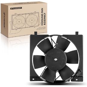 A-Premium Engine Radiator Cooling Fan Assembly Compatible with Select Jeep Models - Cherokee 1988-1994, Comanche 1988-1992, Wagoneer 1988-1990, 4.0L - Replace# 52005748