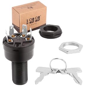 10L0L 4-pin Ignition Key Switch for Club Car Precedent 2004-up Gas Golf Cart, Replace OEM 102515101