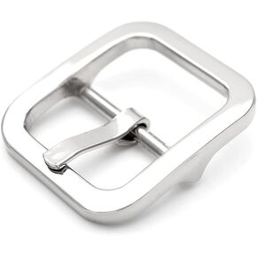 CRAFTMEMORE 4pcs 1 Inch Single Prong Belt Buckle Square Center Bar Buckles Leather Craft Accessories D3140