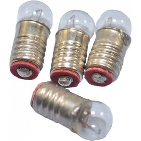 Dolls House Lighting Accessory 4 Spare Pea Bulbs Screw in 12V 50MA