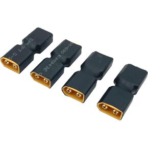 4Packs XT60 Male to Male Connector Wireless Adapter,XT60 Connector Adapter for RC FPV Car Plane Drone LiPo Battery
