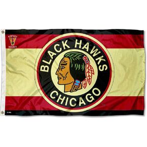 Chicago Blackhawks Vintage Throwback Flag in Saudi Arabia
