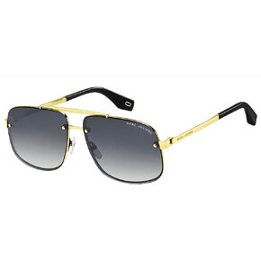 Marc Jacobs Men's Marc 318/S Navigator Sunglasses, Black Gold/Gray Shaded, 61mm, 14mm