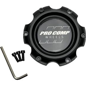 PRO COMP Satin Black Wheel Center Cap with Screws 504642502 CAP5335-6135-U4B CAP5335-6135