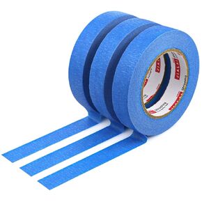6 Rolls Painters Tape 1 inch Bulk Painter Tape Blue Wide Roll, Blue Masking Tape, Blue Paint Tape 1 Inches x 60 Yards for General Purpose Walls Painting, Automotive