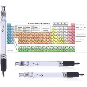 Pack of 2 Chemistry Periodic Table of Elements Scroll Pen With Reference Sheet, Formulas, And Equations | Perfect for Chemistry Study Tool, Chemistry Gifts, Science Teacher Gifts