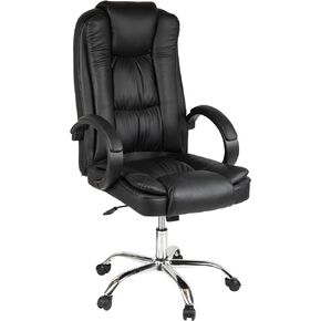 Mind Reader Executive Headrest Height Adjustable, Desk Chair, Office, 23" L x 25" W x 45-49" H, Black