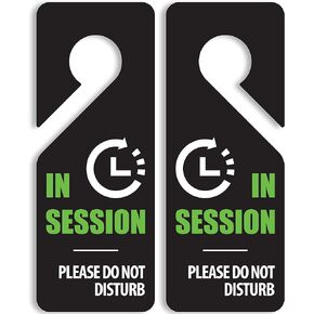 Do Not Disturb Door Hanger Sign 2 Pack (Green/Red Double Sided) Please Do Not Disturb on Front and Welcome Please Knock on Back Side, Ideal for Office Home Clinic Dorm Online Class and Meeting Session