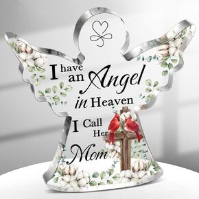 Karenhi Red Cardinal Christmas Gifts Sympathy Bereavement Gift Mom in Heaven Christmas Memorial Gifts for Loss of Mom In Memory Gift Christmas in Heaven Remembrance Gifts (Angle, 6 Inch)