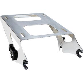 YHMOTO Two 2 Up Detachable Tour Pack Pak Mounting Luggage Rack for Harley Touring Street Glide/Electra Glide/Road Glide/Road King 2014-2021 (Chrome)