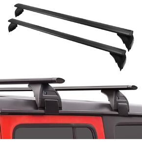 Heavy Duty 200lb Roof Rail Rack RacksCross Bars Compatible with for Jeep Wrangler JK JL Gladiator JT 2007-2024 with Anti-Theft Metal Lock(2/4 Doors Hardtop)
