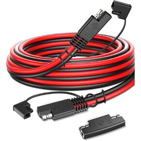 SAE Extension Cable,(10AWG-16AWG 2FT-30FT) Advanced Heavy Duty SAE to SAE Battery Charging Extension Cord for Motorcycle Automotive Power Trolling Motor Travel Trailer Solar Panel SAE Plug