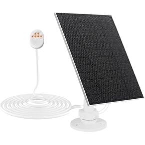 Solar Panel for Google Nest Camera Outdoor & Indoor (Battery Version),5V 5W Solar Panel Charger with 13Ft/4m Charging Cable, IP65 Waterproof, Includes Adjustable Wall Mount, 1 Pack